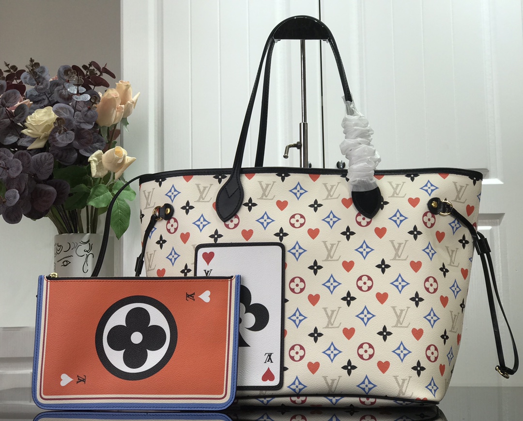 l0vis Vvtt0n game on neverfull mm monogram canvas white m57462 31 x 28 x 14 cm