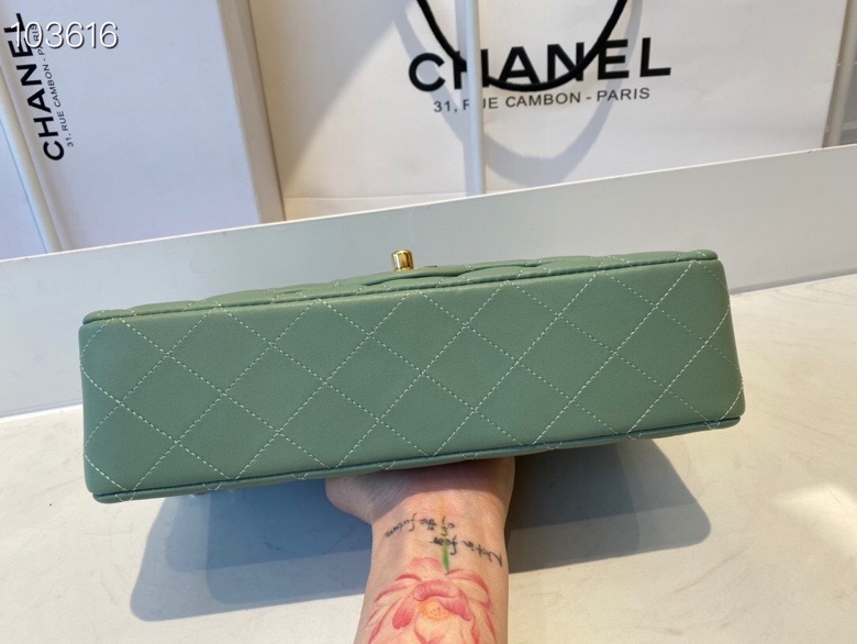 Ch**el flap bag seafoam a01112 25cm