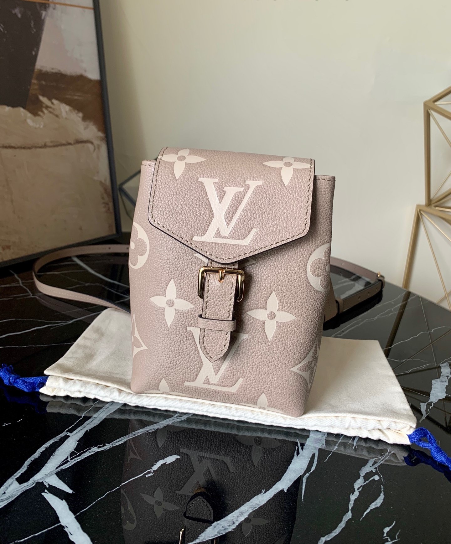 l0vis Vvtt0n tiny backpack monogram canvas apricot m45764 13 x 19 x 8 cm