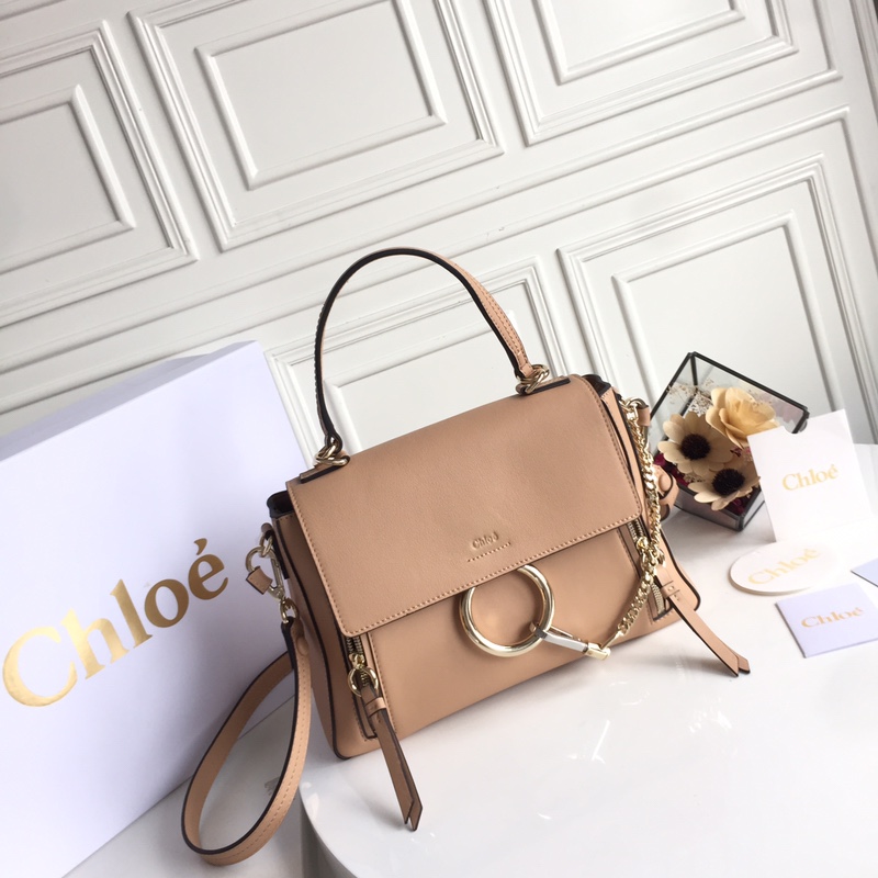 CHLOÉ MEDIUM FAYE DAY BAG Blush Nude CHC17WS321HGJ23W 32.5 x 25 x 13 cm