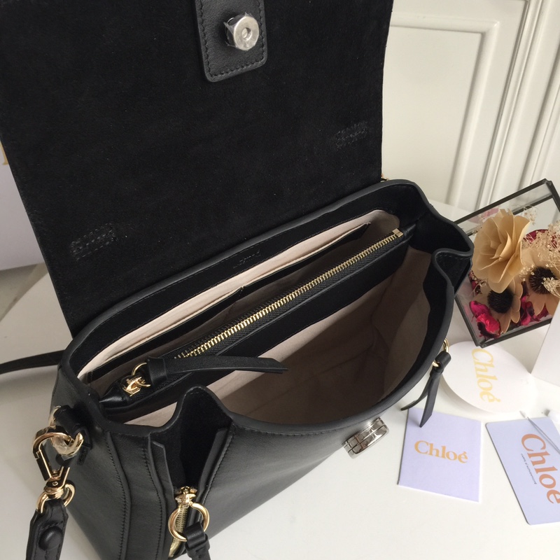 CHLOÉ MEDIUM FAYE DAY BAG Black CHC17WS321HGJ001 32.5 x 25 x 13 cm