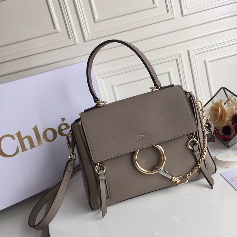 CHLOÉ MEDIUM FAYE DAY BAG Motty Grey CHC17WS321HGJ23W 32.5 x 25 x 13 cm