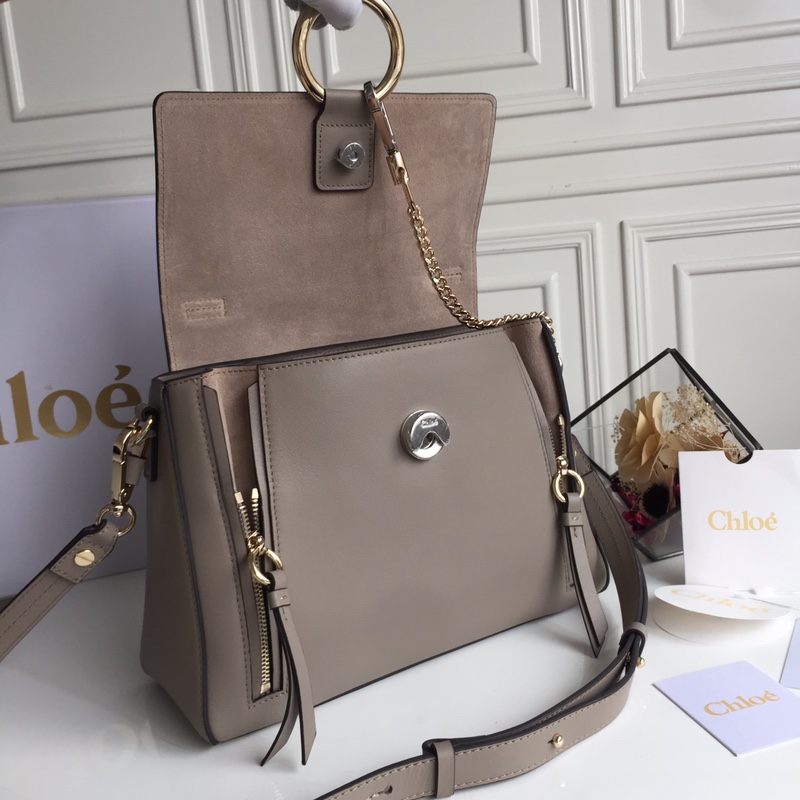 CHLOÉ MEDIUM FAYE DAY BAG Motty Grey CHC17WS321HGJ23W 32.5 x 25 x 13 cm