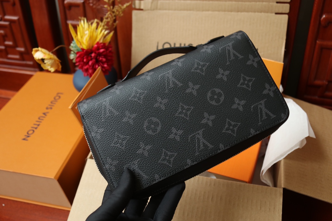 l0vis Vvtt0n zippy xl wallet monogram eclipse canvas black m61698 23 x 15 x 4 cm