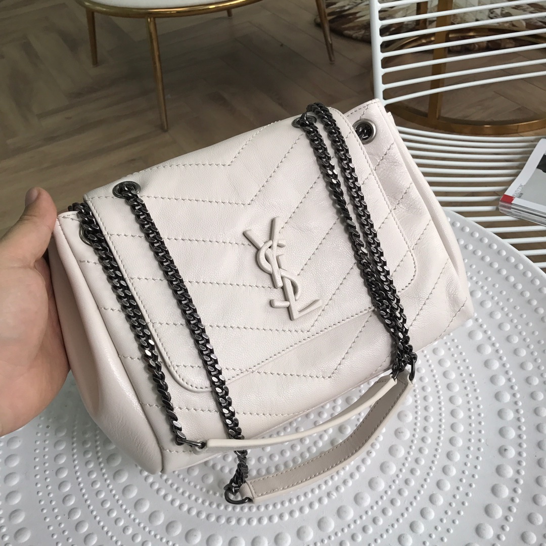 Y51 nolita small bag in vintage leather blanc vintage 22 x 17.5 x 13 cm