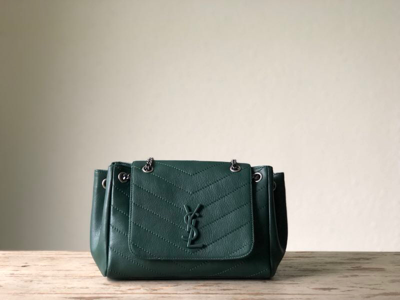 Y51 nolita small bag in vintage leather green 22 x 17.5 x 13 cm