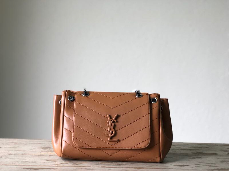 Y51 nolita small bag in vintage leather dark beige 22 x 17.5 x 13 cm