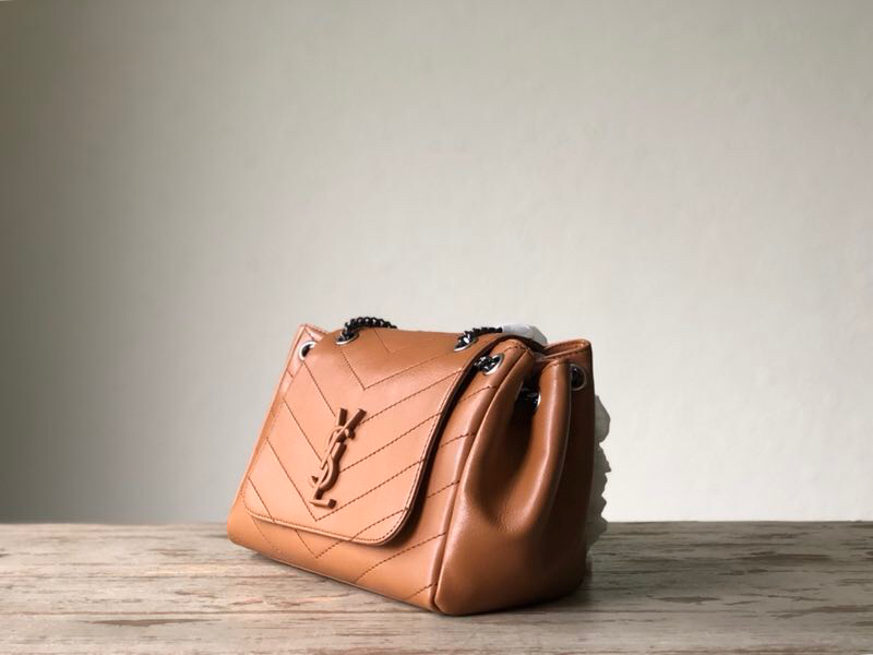 Y51 nolita small bag in vintage leather dark beige 22 x 17.5 x 13 cm
