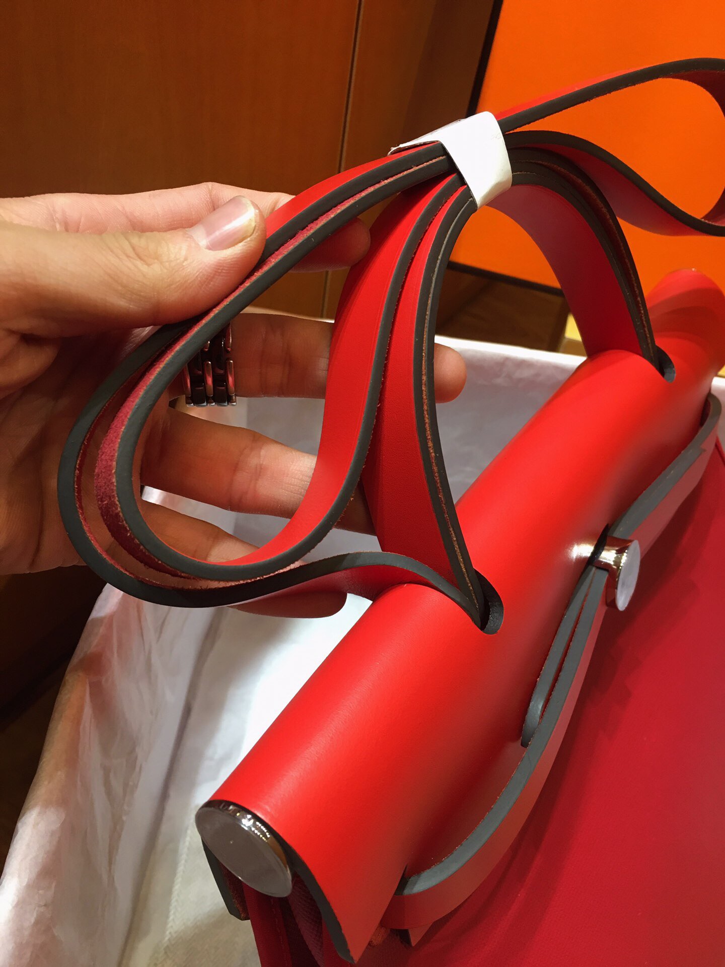 H**me5 herbag zip 31 pm retourne bag rouge casaque 078971 25 x 31 x 10 cm