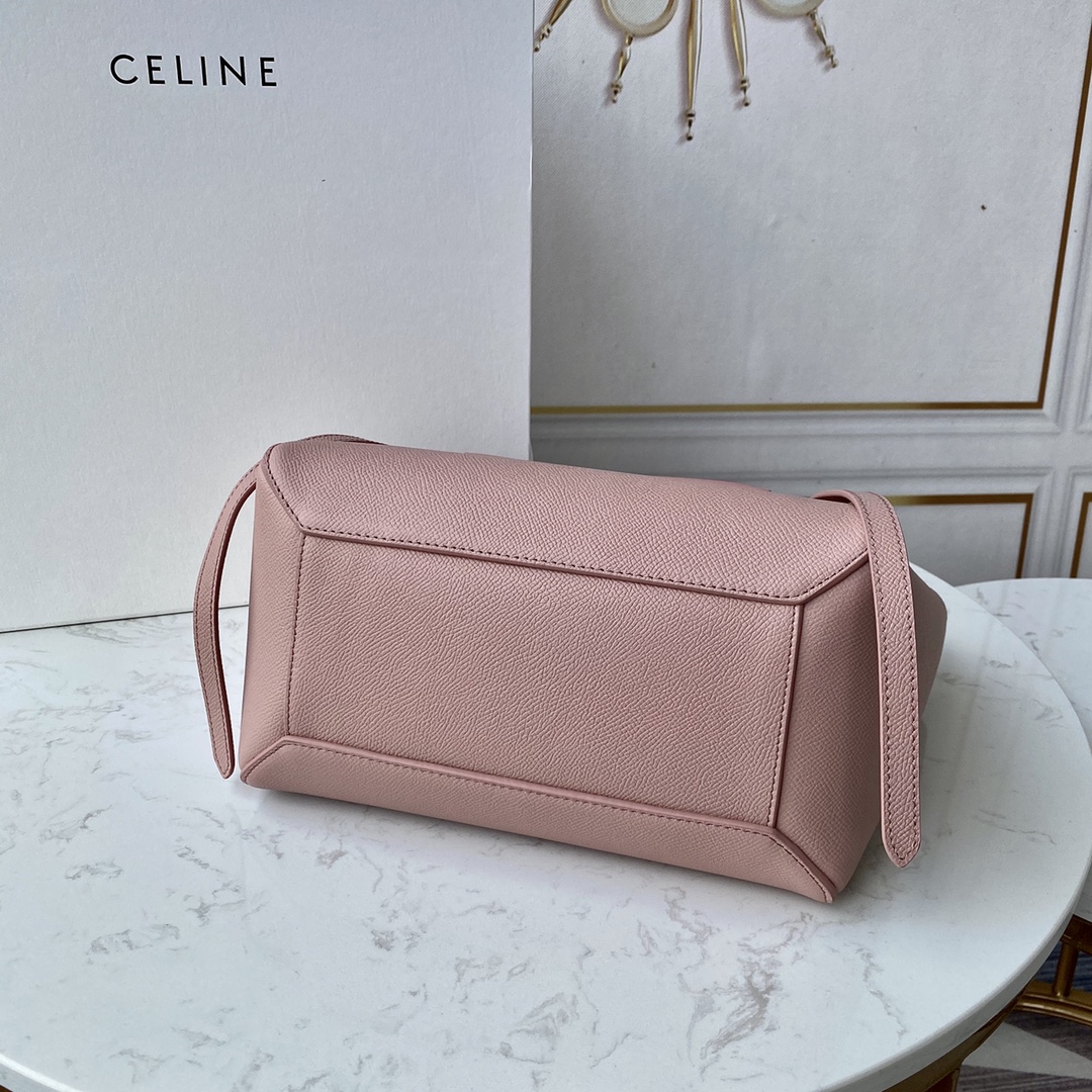 Ce1i*e micro belt bag in grained calfskin vintage pink 189153 24 x 20 x 13 cm