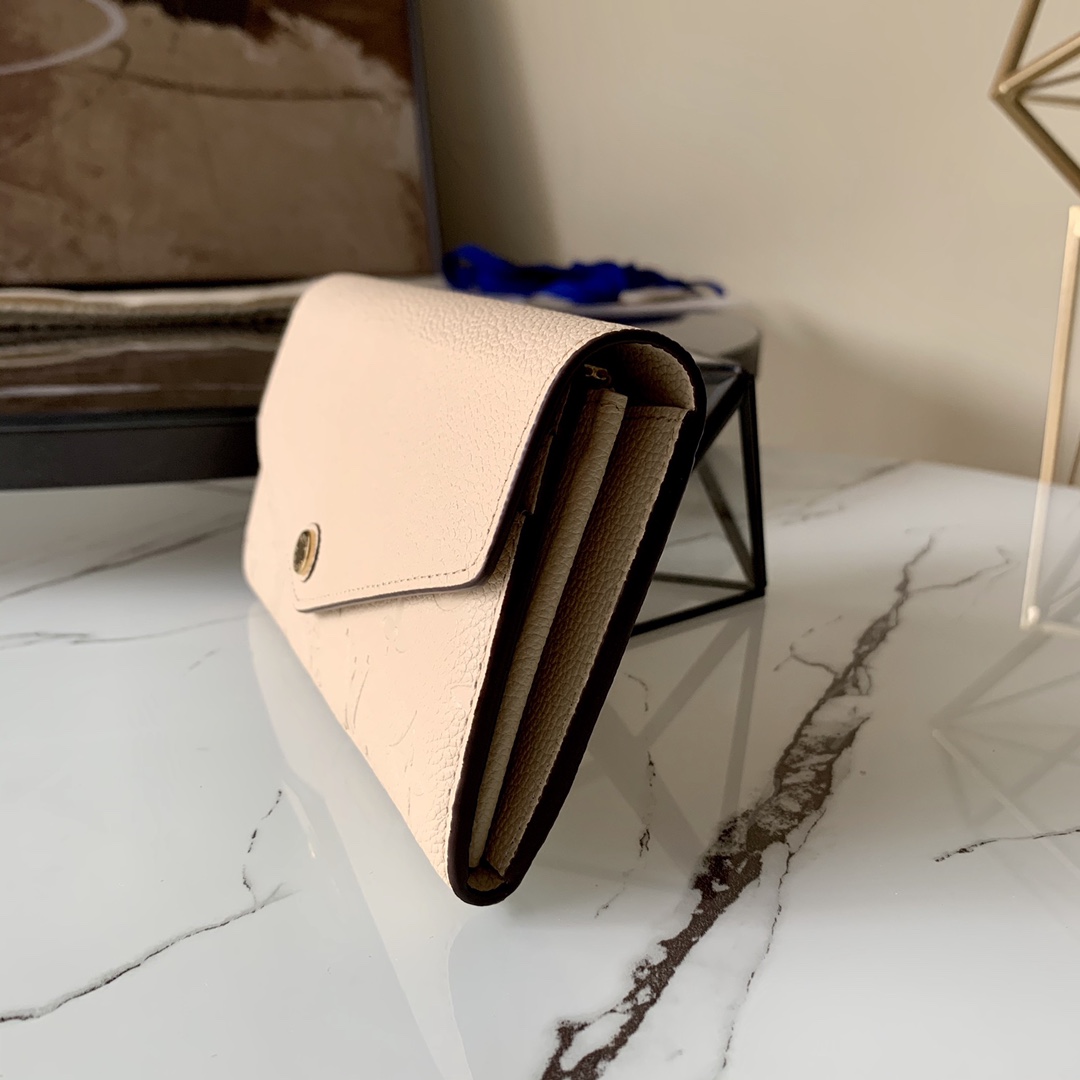 l0vis Vvtt0n sarah wallet monogram empreinte leather cream m68708 19 x 10 x 2 cm