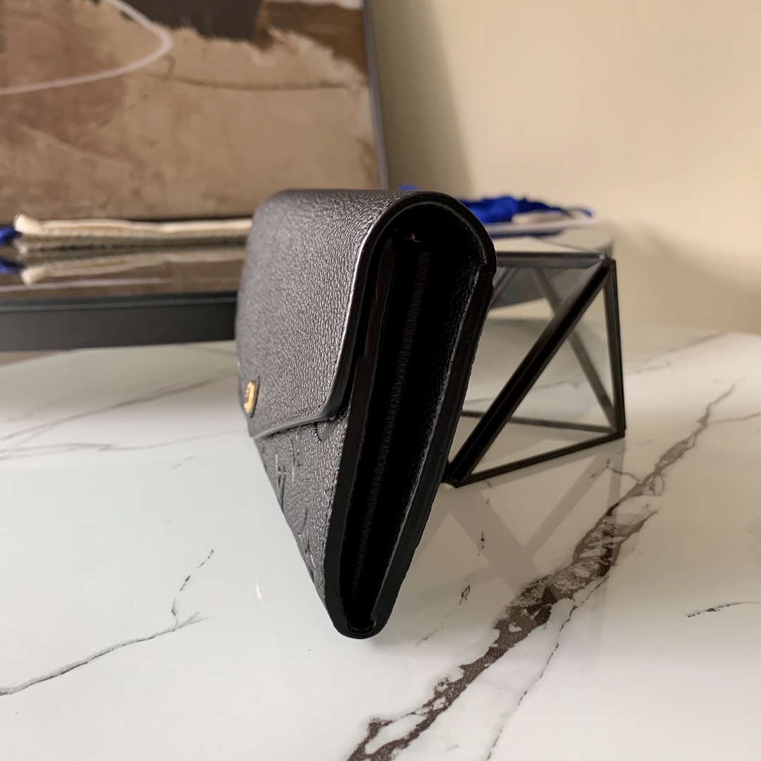 l0vis Vvtt0n sarah wallet monogram empreinte leather noir m61182 19 x 10 x 2 cm