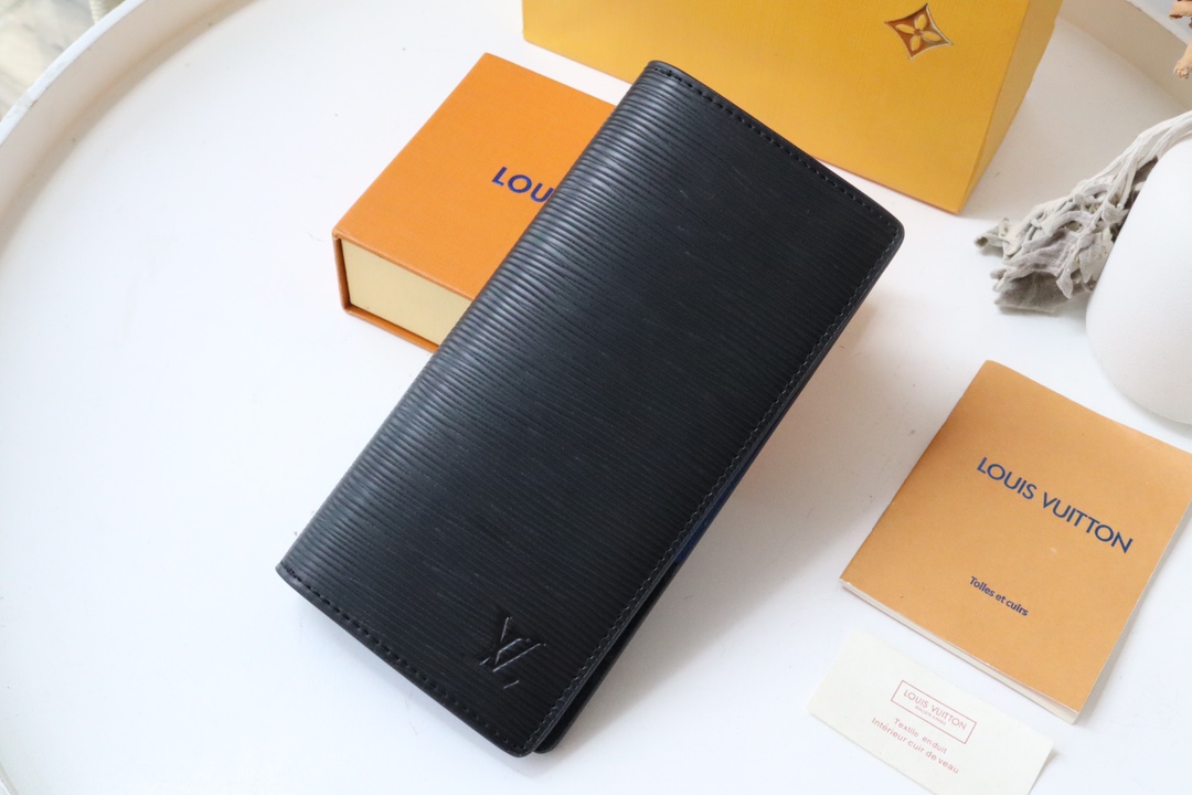 l0vis Vvtt0n brazza wallet epi leather black m80788 10 x 19 x 2 cm