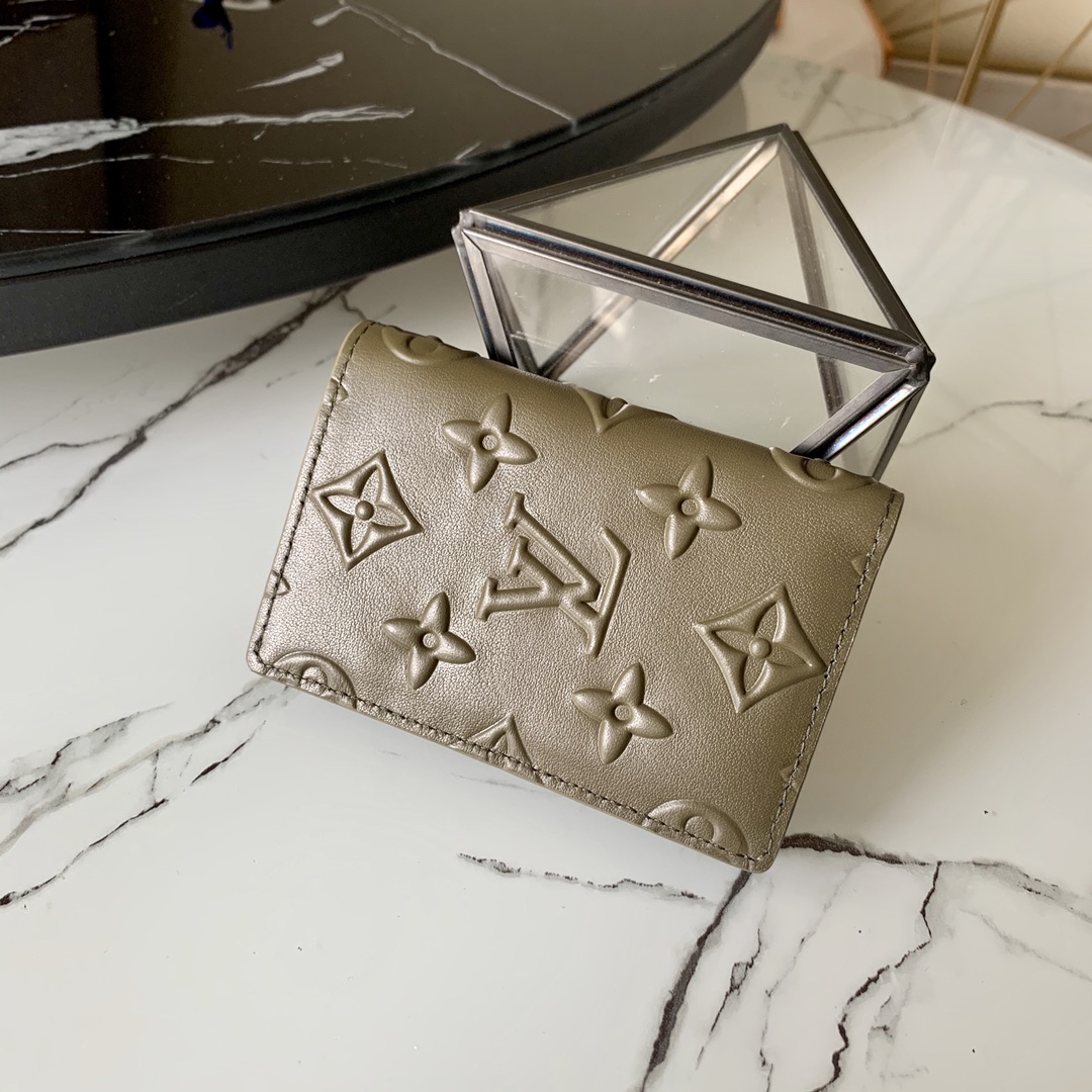 l0vis Vvtt0n slender pocket organiser monogram seal green m80508 8 x 11 x 1 cm