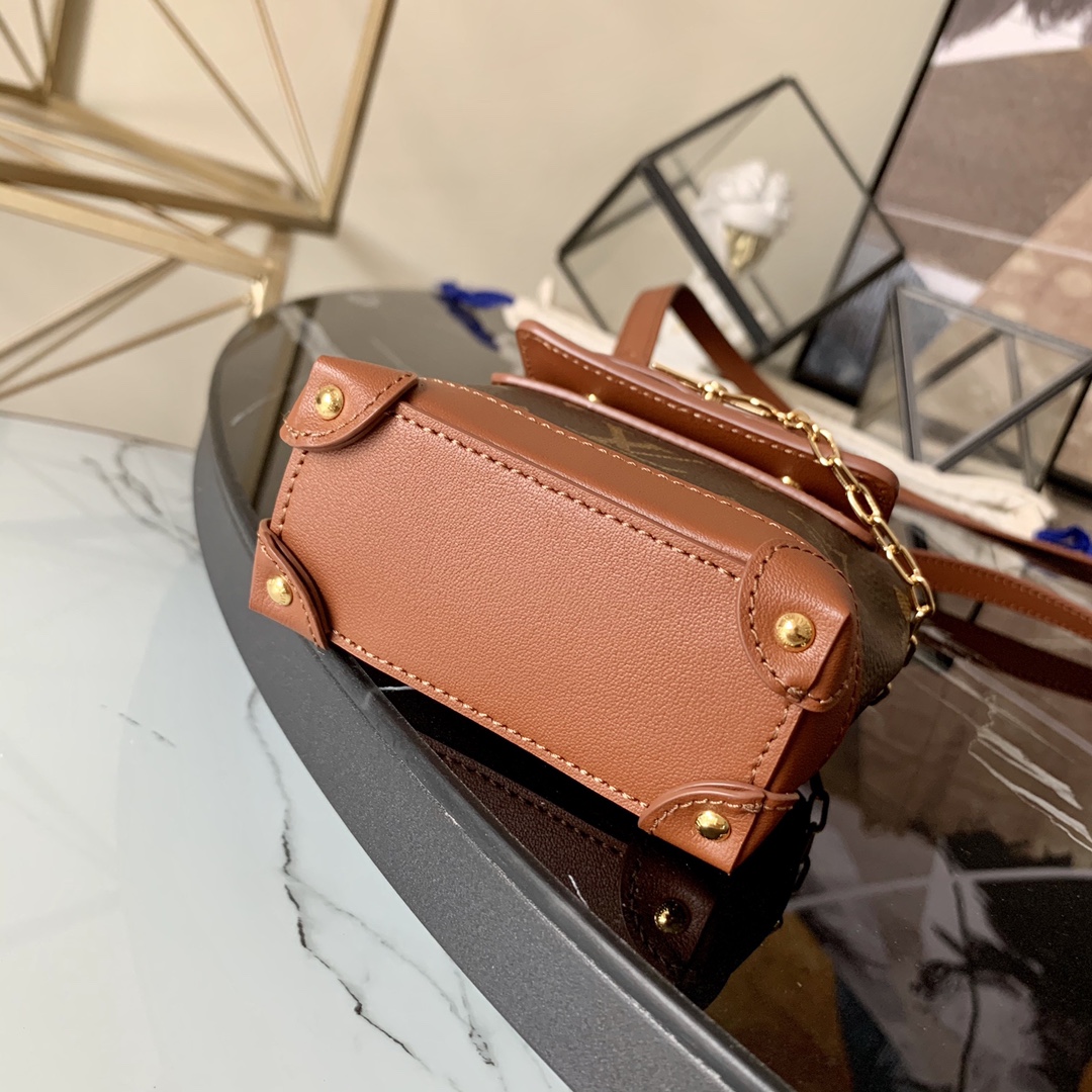 l0vis Vvtt0n mini steamer pouch monogram eclipse canvas brown m00340 9.5 cm