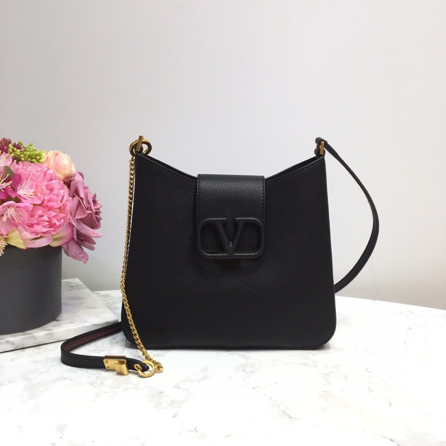 Va1e*ntin0 garavani vsling shoulder bag black wb0f17hfb 24 x 6 x 21 cm