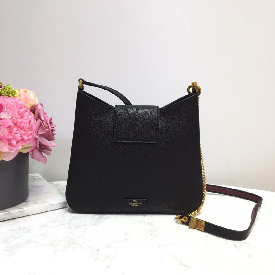 Va1e*ntin0 garavani vsling shoulder bag black wb0f17hfb 24 x 6 x 21 cm