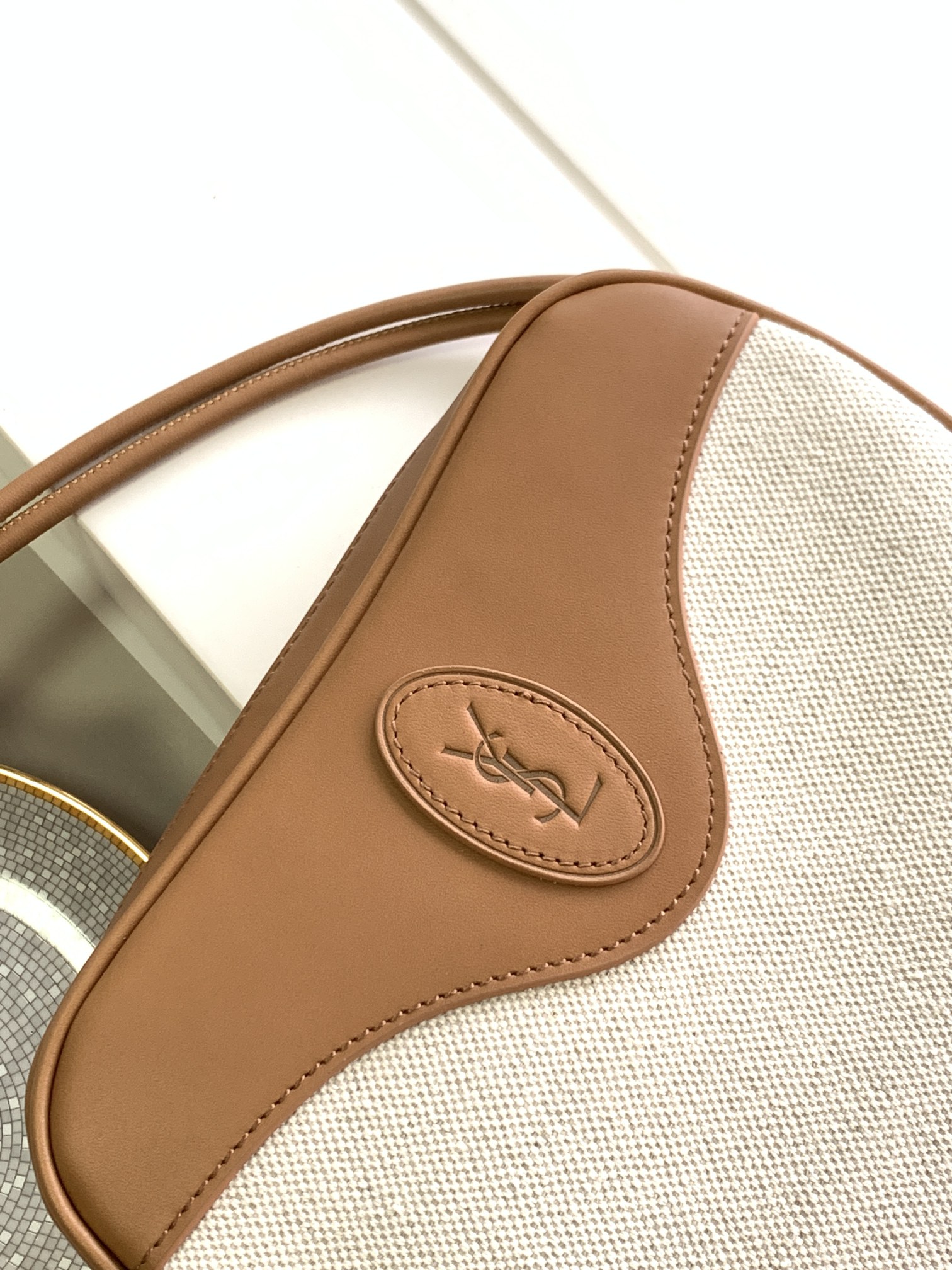 Y51 le monogramme cŒur bag in canvas and smooth leather brown gold 67526095 20 x 17 x 6 cm