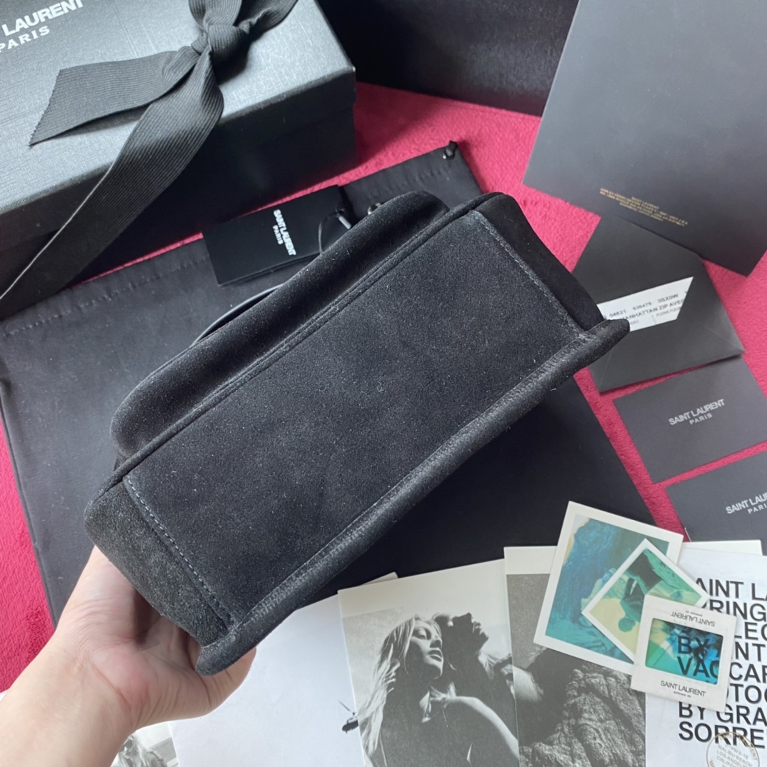 Y51 baby niki in suede and smooth leather black metal 4988941 22 cm