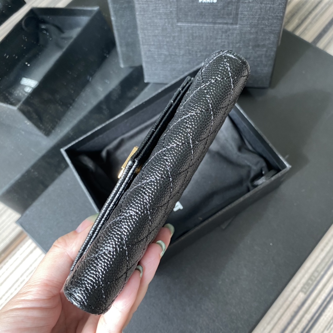 Y51 small monogram envelope wallet in mix matelassÉ grain de poudre embossed leather black 651026 13.5 x 9.5 x 3 cm