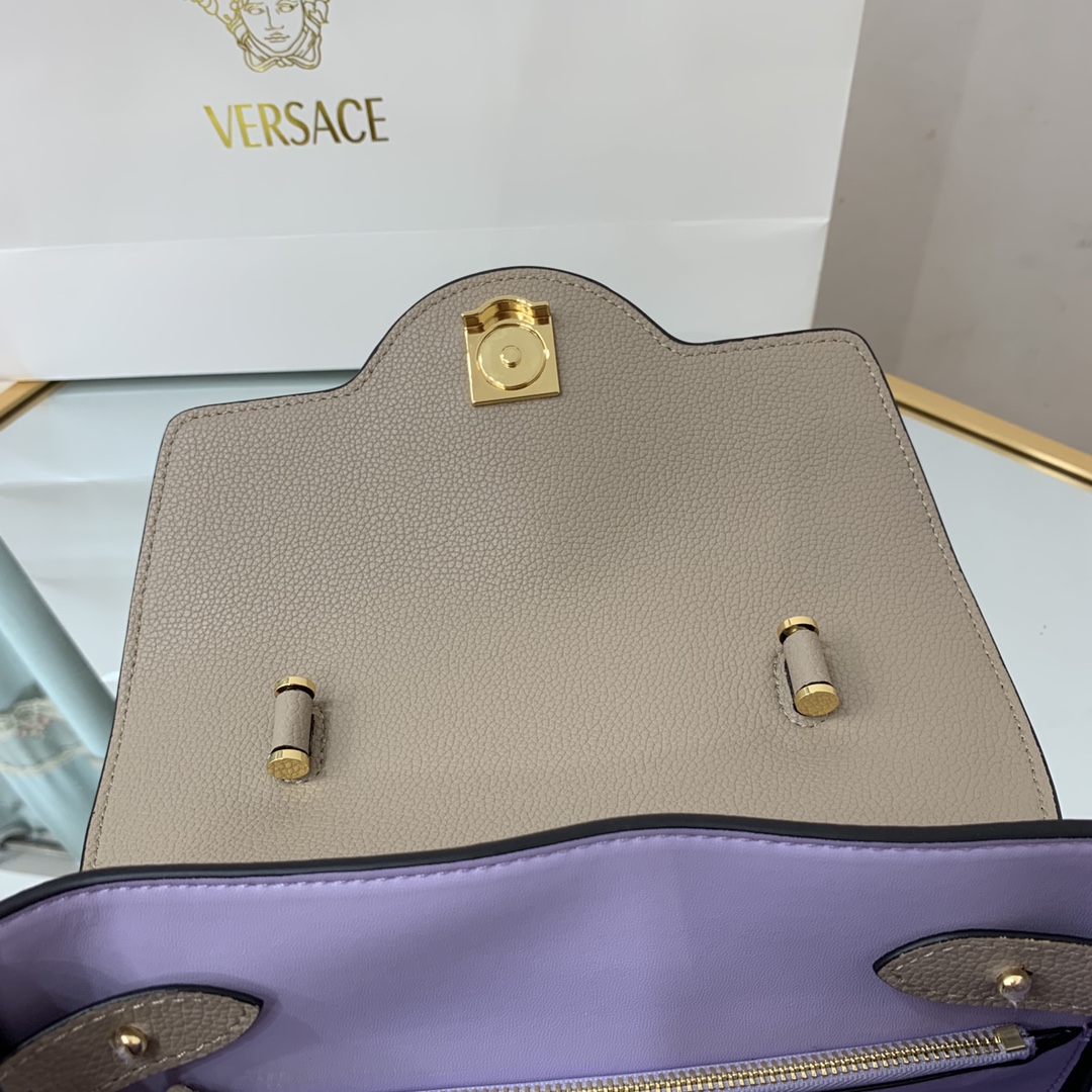 VERSACE MEDIUM LA MEDUSA HANDBAG Beige DBFI039 25 x 15 x 22 cm