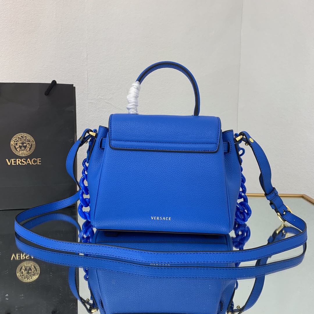 VERSACE SMALL LA MEDUSA HANDBAG Lapis DBFI040 20 x 10 x 17 cm