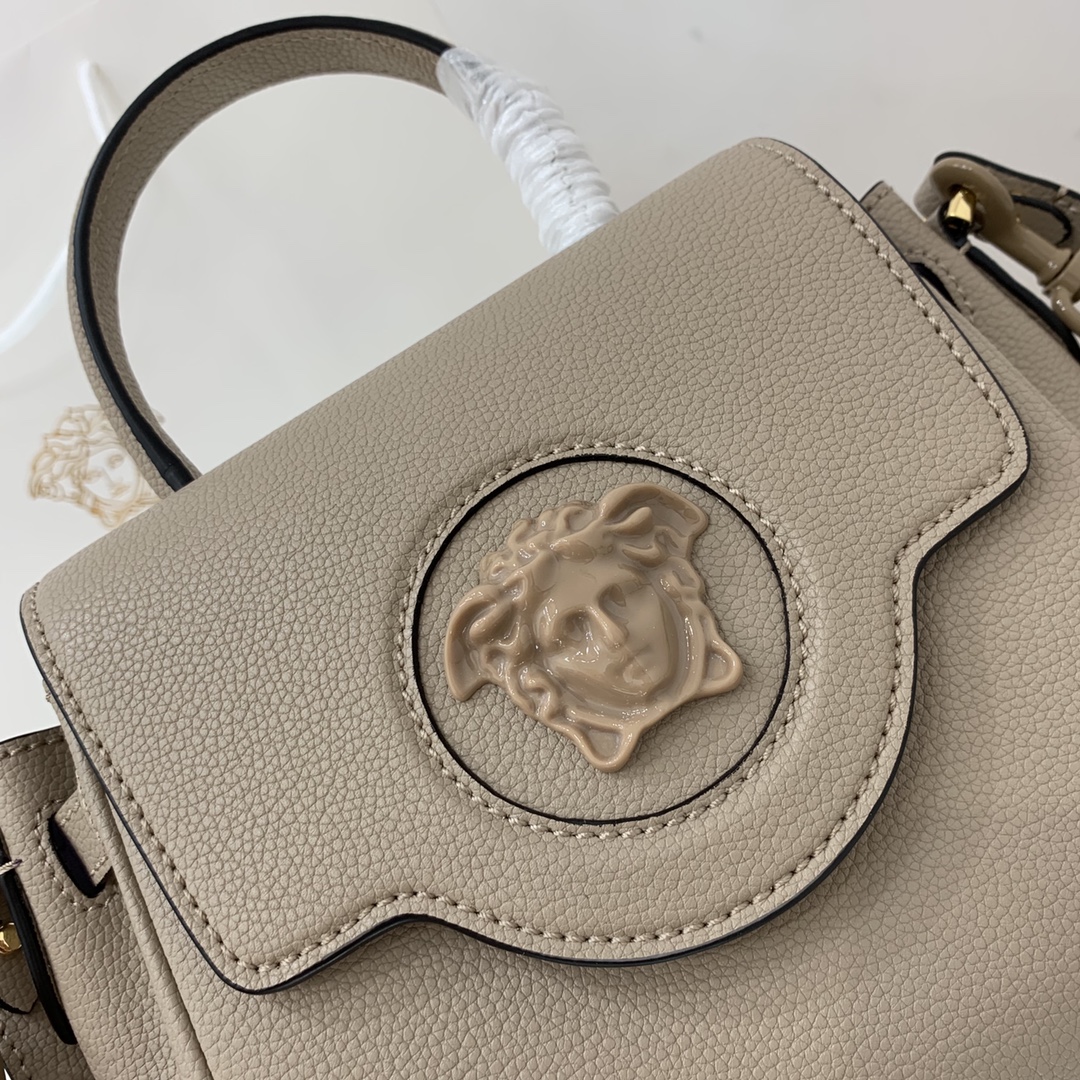 VERSACE SMALL LA MEDUSA HANDBAG Beige DBFI040 20 x 10 x 17 cm