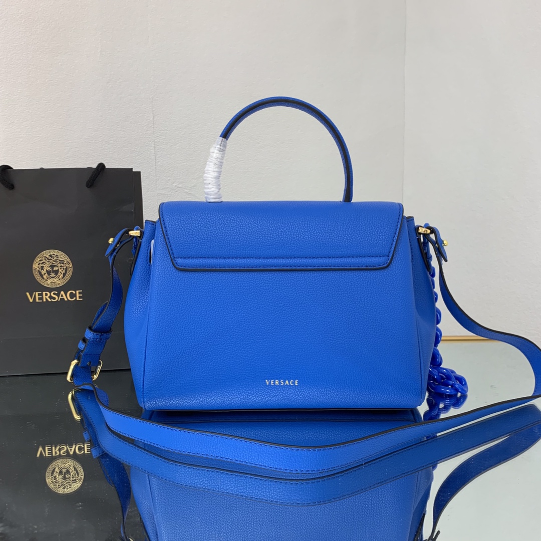 VERSACE LARGE LA MEDUSA HANDBAG Lapis DBFI038 35 x 14 x 25 cm