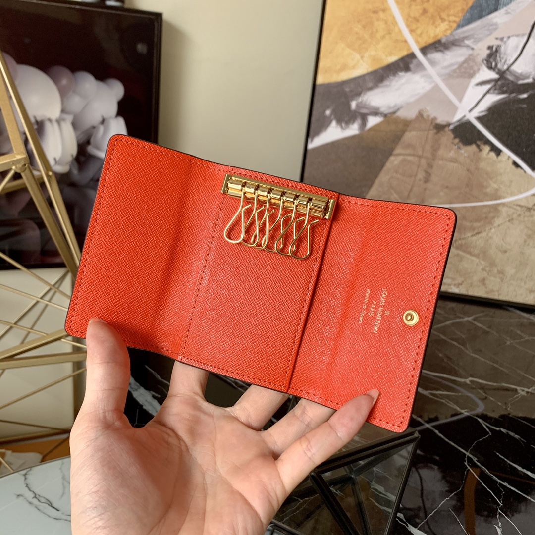 l0vis Vvtt0n 6 key holder monogram canvas orange m62630 10 x 7 cm