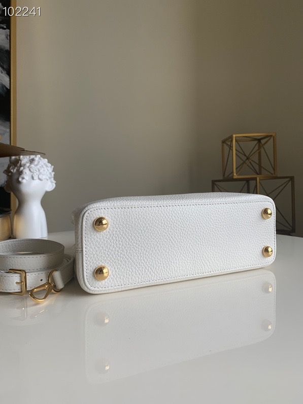 l0vis Vvtt0n capucines mm taurillon leather white m42253 31 × 21 × 11 cm