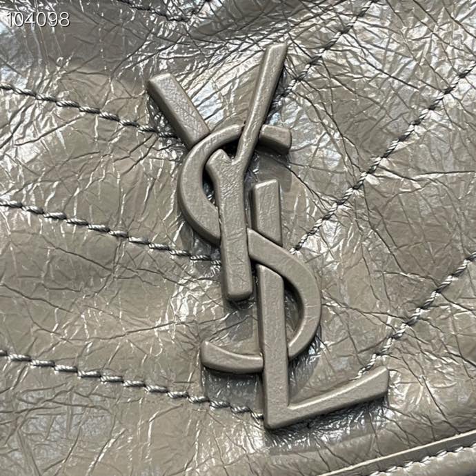 Y51 medium crinkled vintage leather grey 4988940 28 x 20 x 8 cm