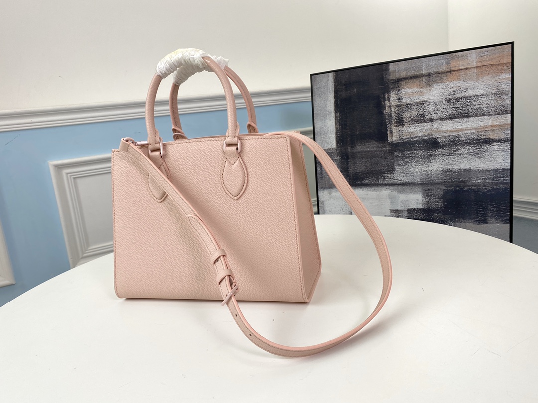 l0vis Vvtt0n lockme tote pm soft grained calfskin leather rose pink m55818 27.5 x 22 x 12 cm