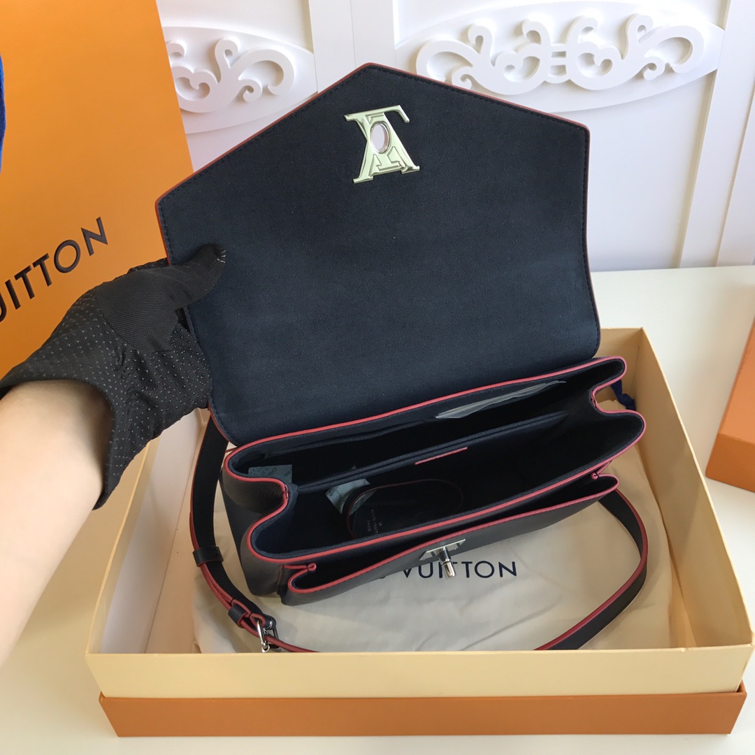 l0vis Vvtt0n mylockme satchel grained calfskin leather marine rouge m53197 28 x 20 x 11 cm