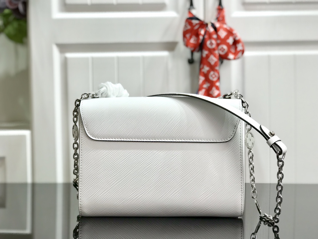 l0vis Vvtt0n twist mm epi cowhide leather white m55411 23 x 17 x 9.5 cm