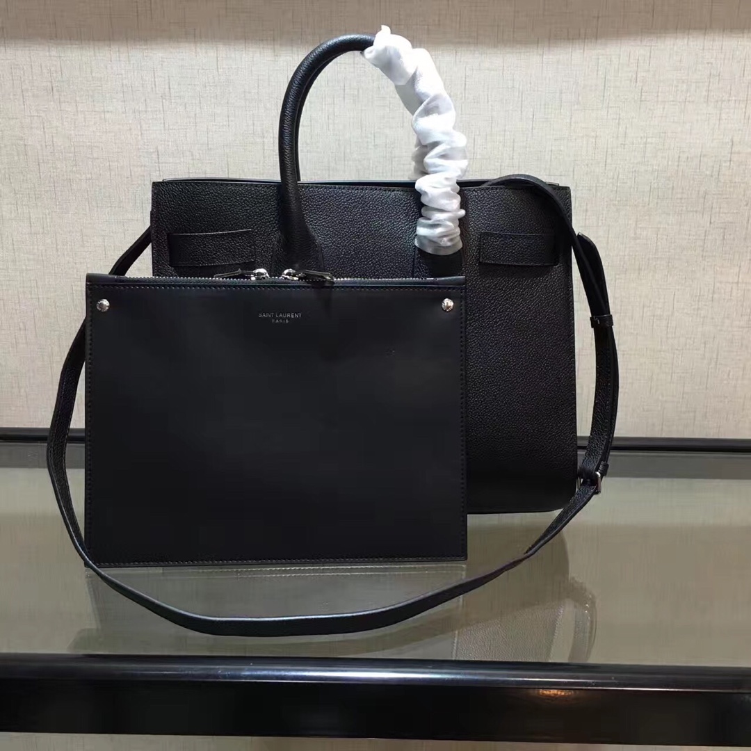 Y51 small classic sac de jour in grained leather black 378299 32 x 25 x 16.5 cm