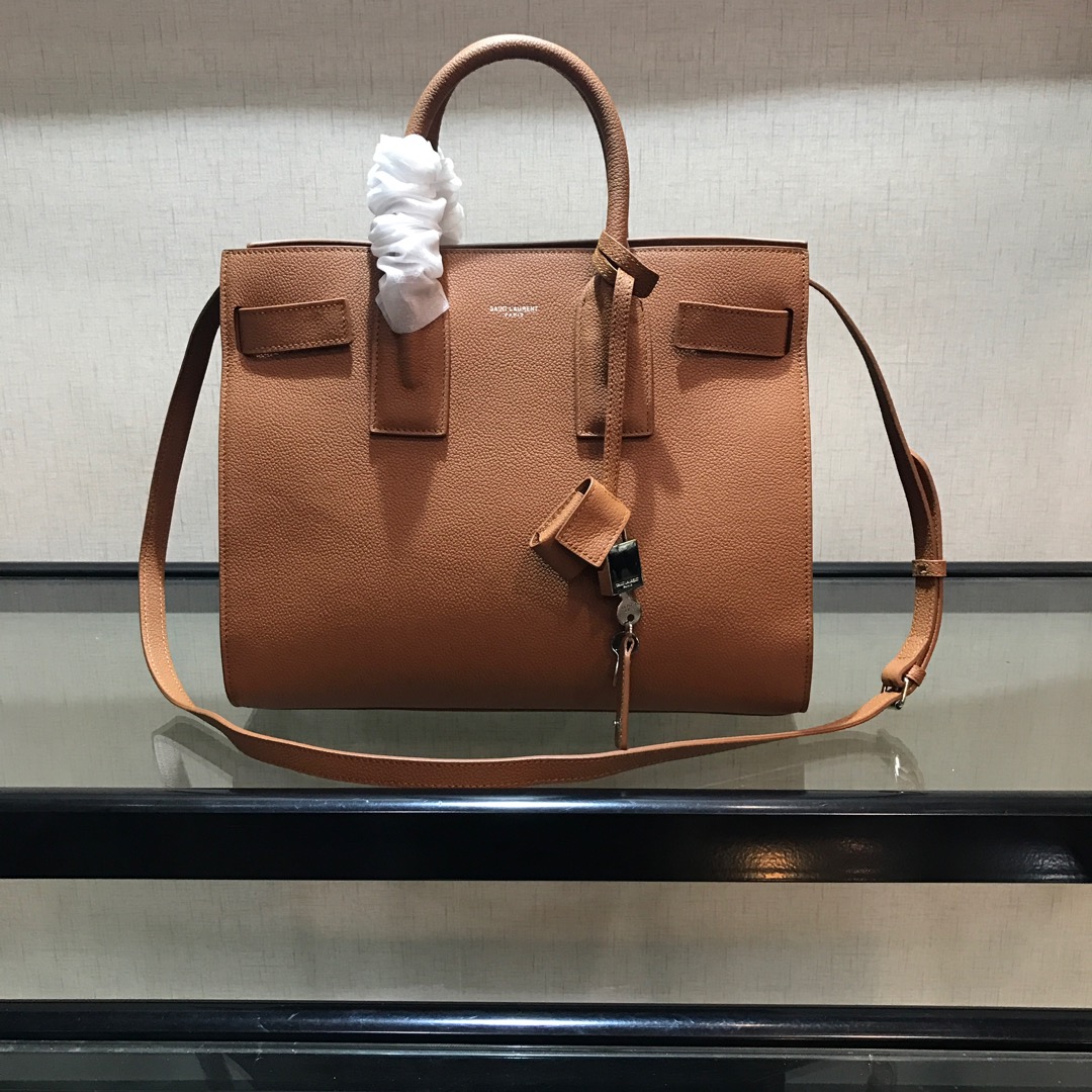 Y51 small classic sac de jour in grained leather brown 378299 32 x 25 x 16.5 cm