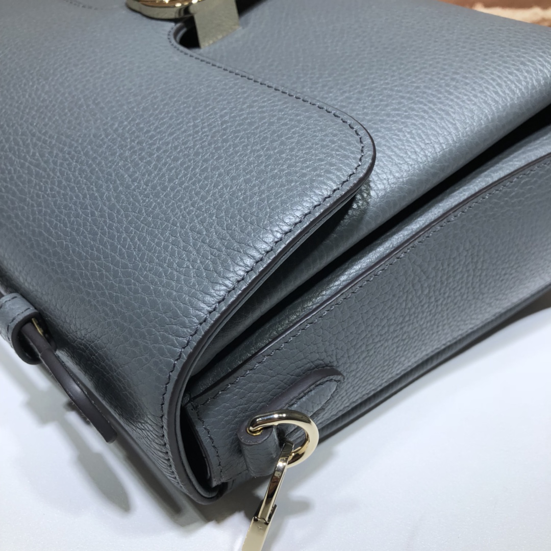 Gvc*1 large interlocking gg shoulder bag grey 510306 32 x 20 x 12 cm