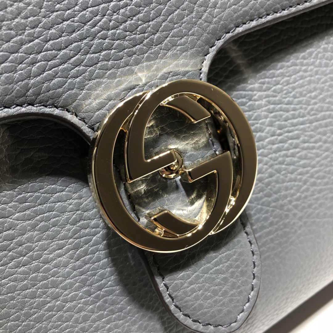 Gvc*1 large interlocking gg shoulder bag grey 510306 32 x 20 x 12 cm