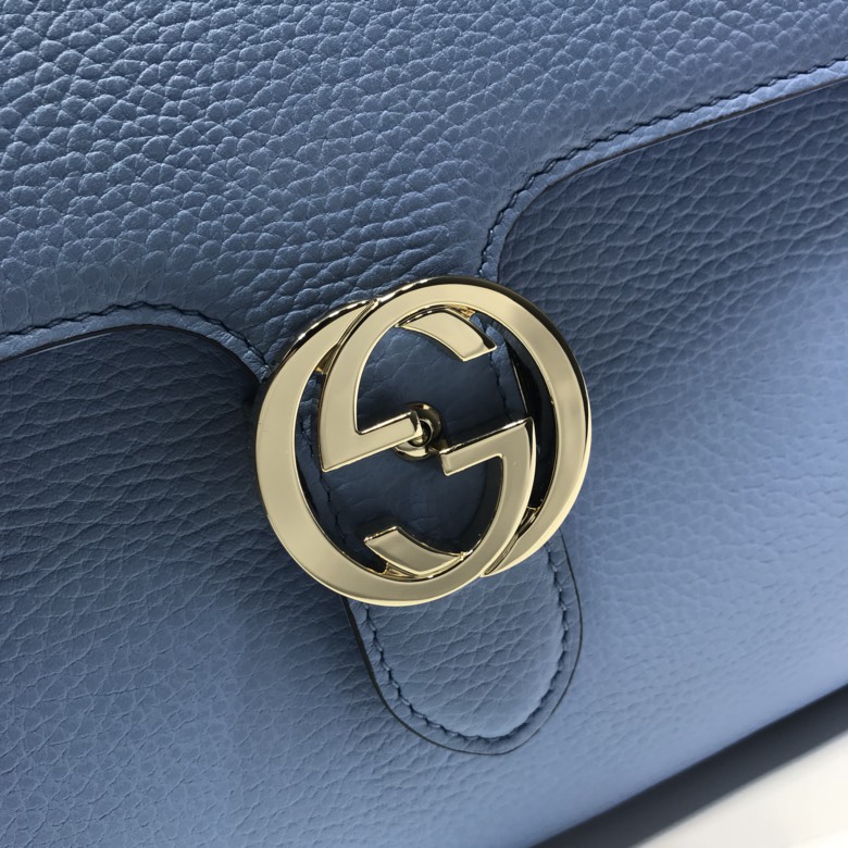 Gvc*1 large interlocking gg shoulder bag light blue 510306 32 x 20 x 12 cm