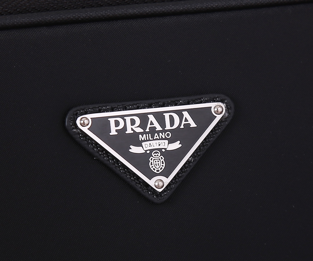 Pra*a nylon backpack saffiano leather black 2vz049 30 x 38 x 13 cm