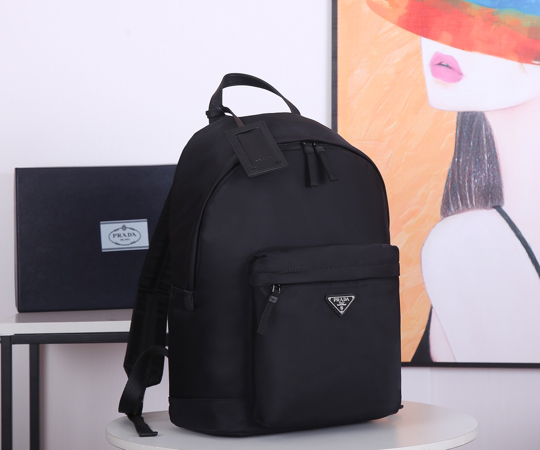 Pra*a nylon backpack black 2vz071 29 x 39 x 16 cm