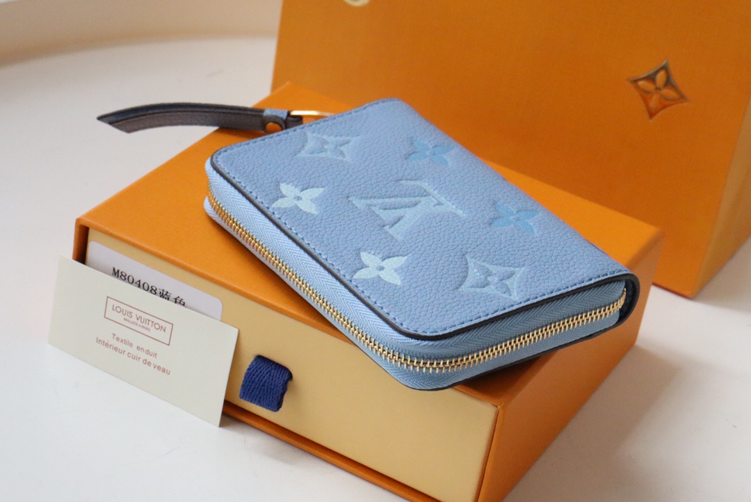 l0vis Vvtt0n zippy coin purse by the pool monogram pattern blue m80408 11 x 8.5 x 2 cm