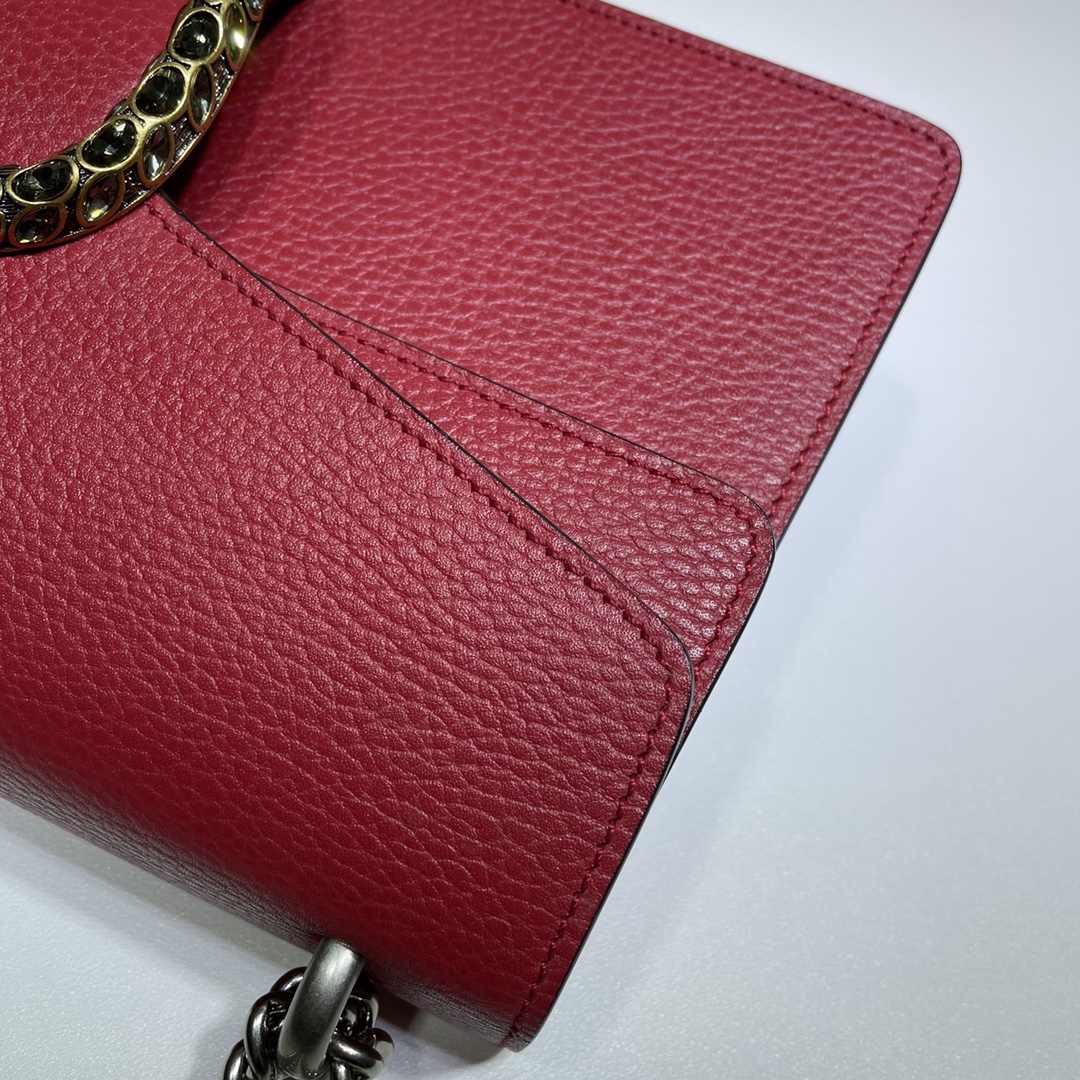 Gvc*1 small dionysus shoulder bag leather red 400249 28 x 18 x 9 cm