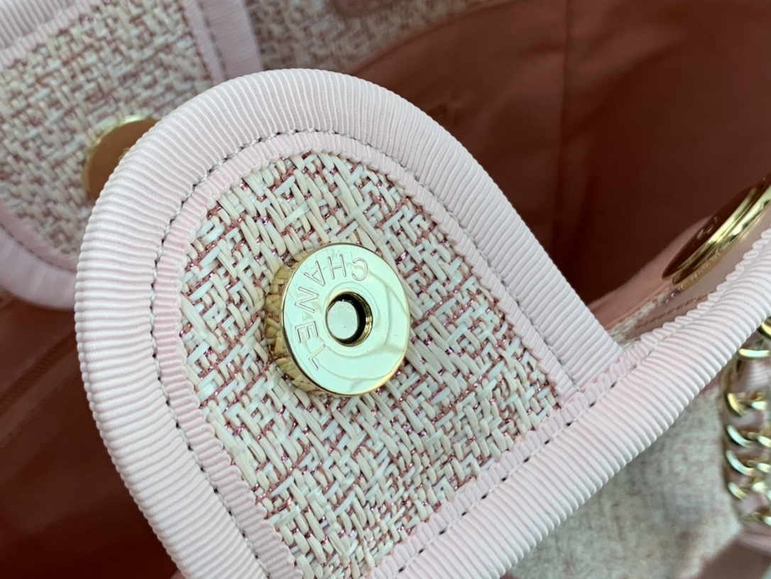 Ch**el deauville tote bag pink 28 cm