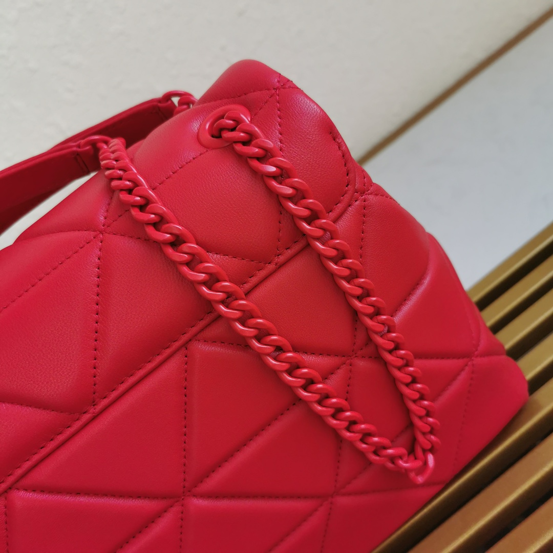 Pra*a large nappa leather Pra*a spectrum bag red 1bd231 27 × 18.5 × 9 cm