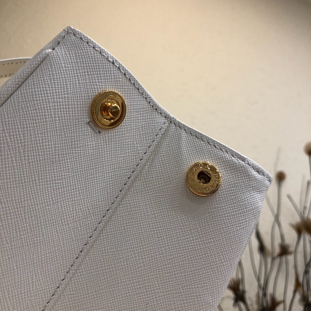 Pra*a large galleria saffiano leather bag white 1ba274 32 × 24 × 14 cm
