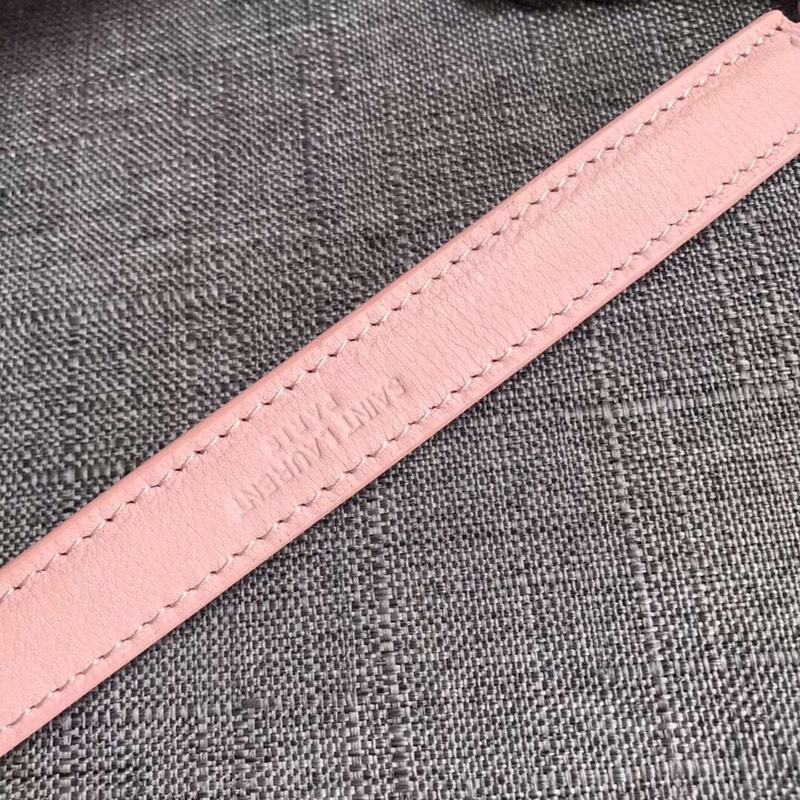 Y51 medium college in matelassÉ leather pink 600279 24 x 17 x 7 cm