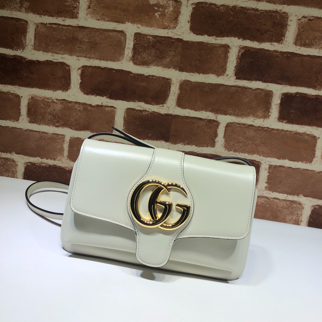 Gvc*1 small arli shoulder bag leather white 550129 25 x 16 x 5.5 cm