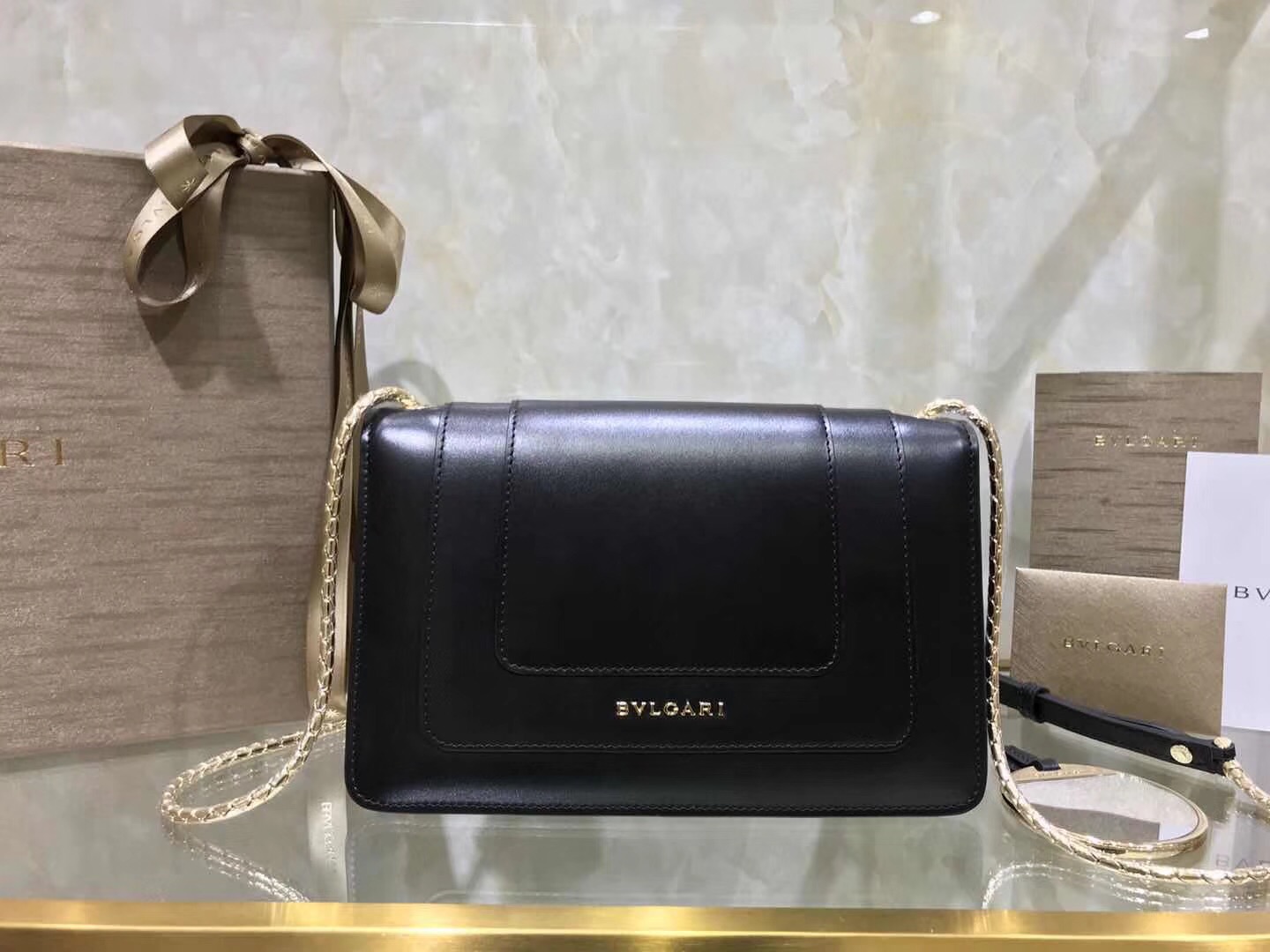 Bv1g*ai serpenti forever shoulder bag calfskin leater black 38102 22 x 13 x 6 cm