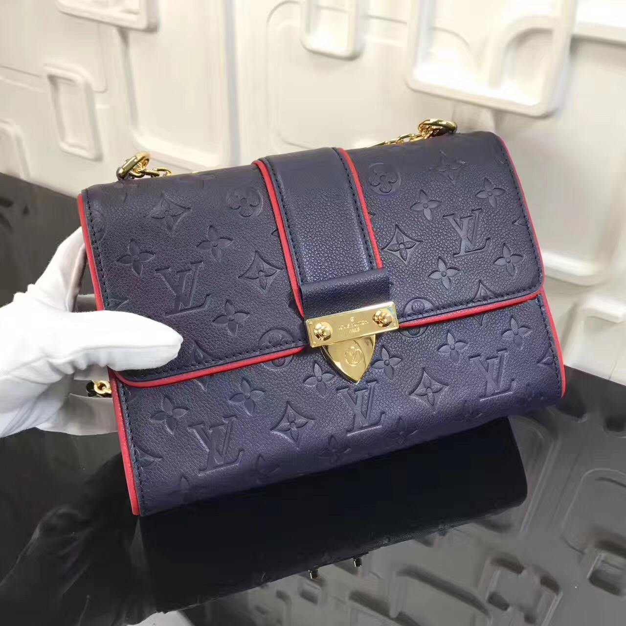 l0vis Vvtt0n saint sulpice bag monogram empreinte leather marine m43393 25 x 16.5 x 9 cm